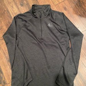 Men’s adidas 1/4 zip pullover. Heather grey size medium